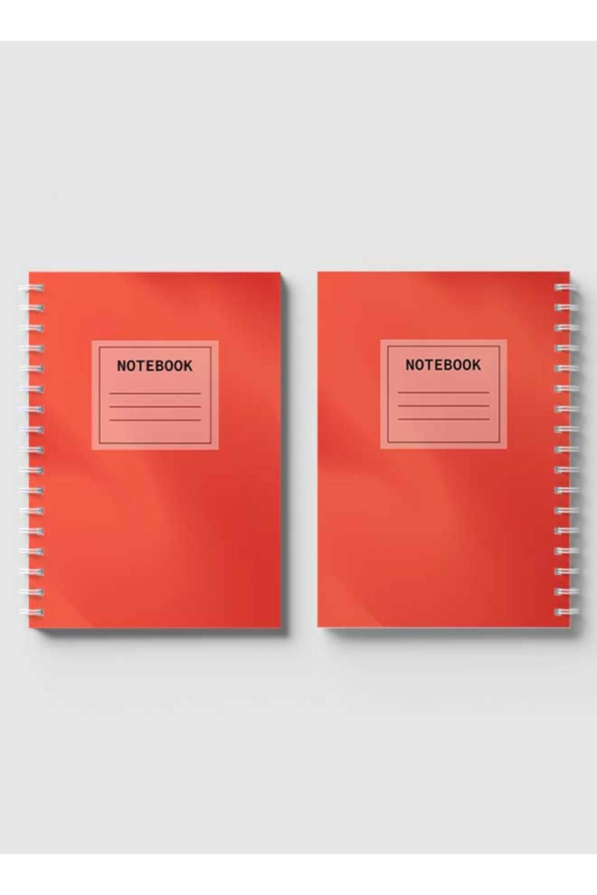 LOWHA-Spiral Notebook with Front and Back Hard Covers Featuring Minimalist Gradient Design 4