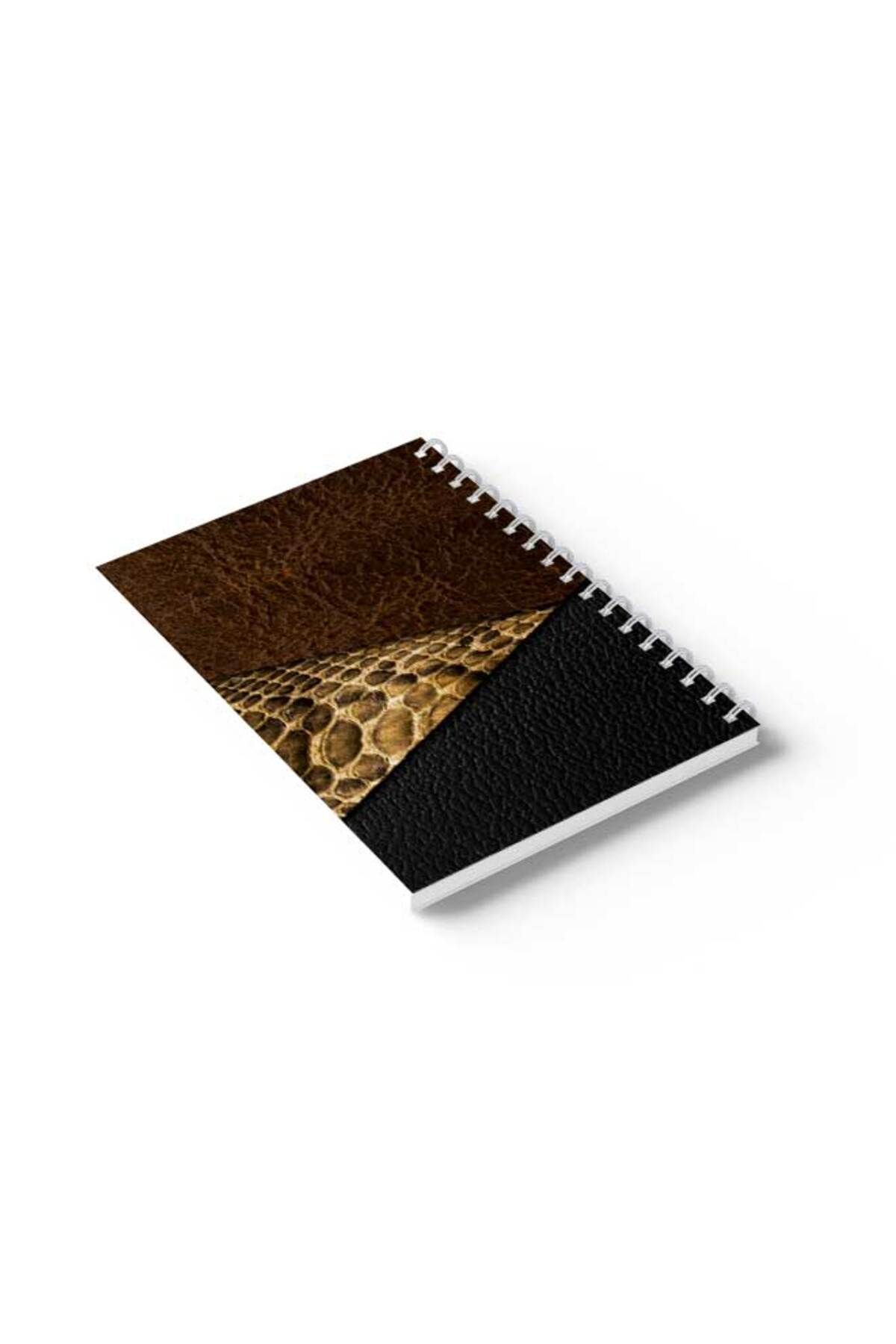 LOWHA-Spiral Notebook with Front and Back Hard Covers Featuring Snake Print Design 6