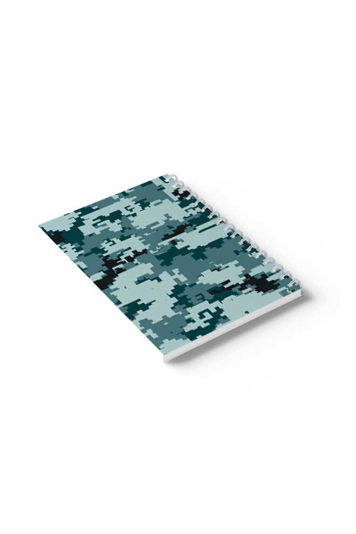 LOWHA-Spiral Notebook with Front and Back Hard Covers Featuring Pixels Design 6
