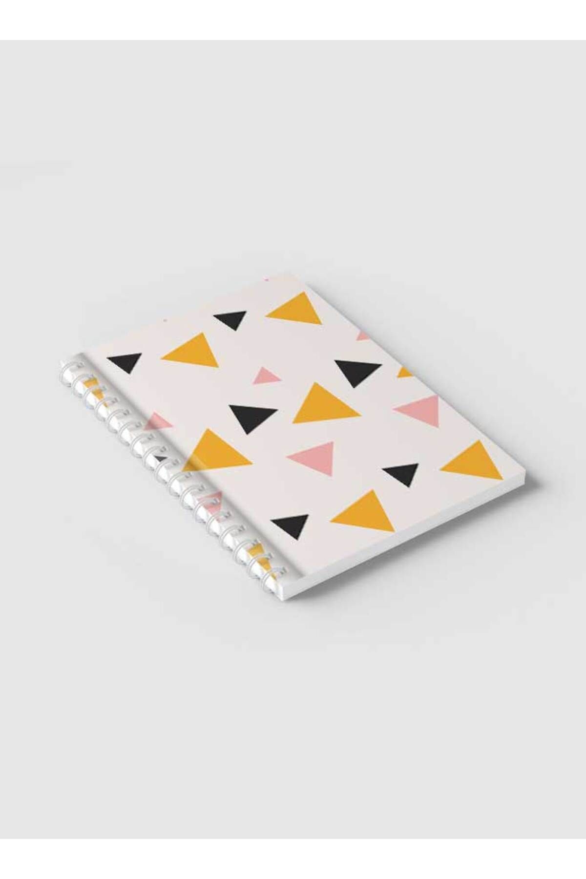 LOWHA-Spiral Notebook with Front and Back Hard Covers Featuring Memphis Abstract Shapes Design 2