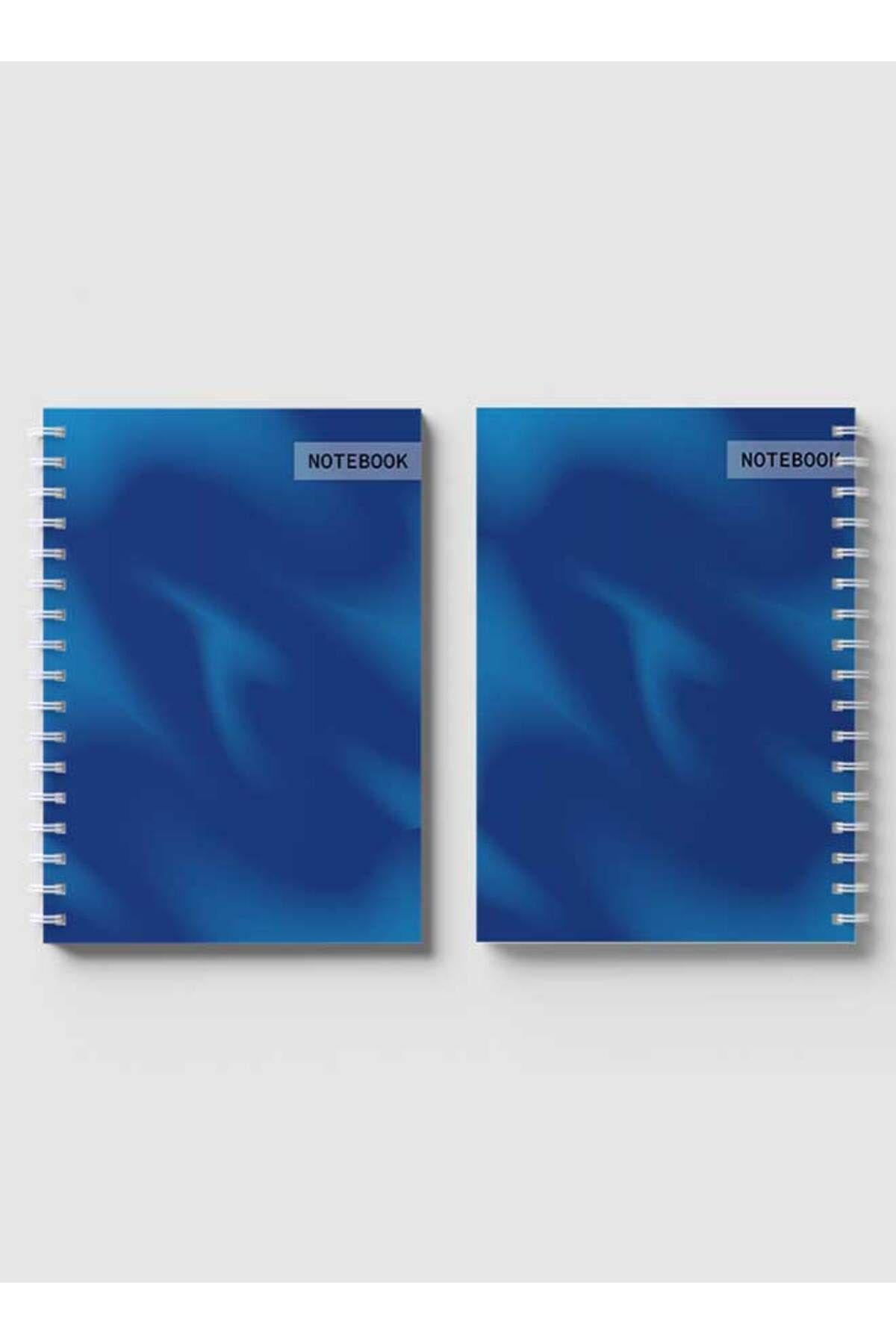 LOWHA-Spiral Notebook with Front and Back Hard Covers Featuring Minimalist Gradient Design 4