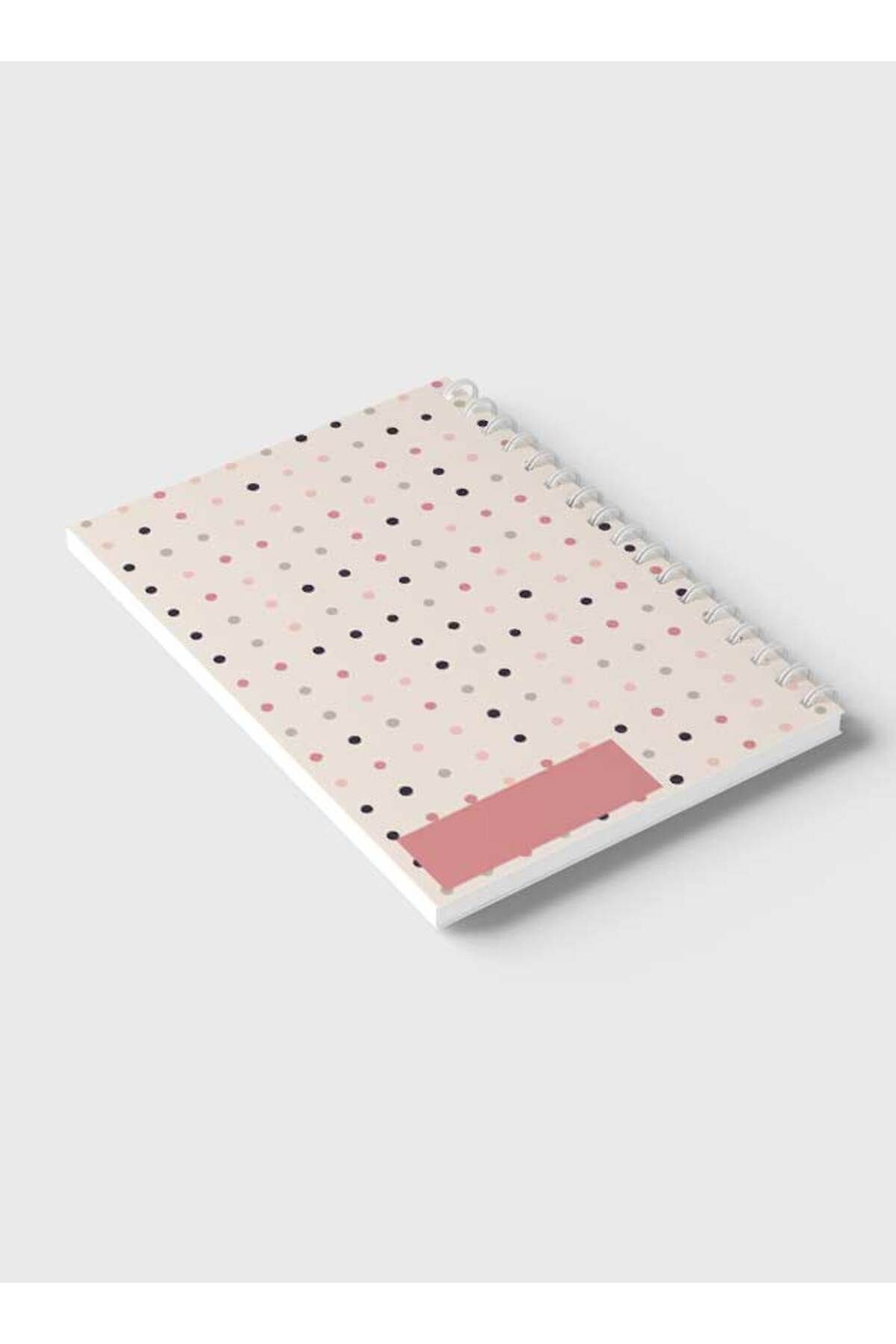 LOWHA-Spiral Notebook with Front and Back Hard Covers Featuring Graphic Dots Design 6