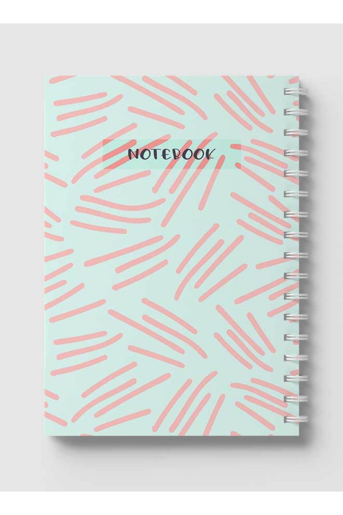 LOWHA-Spiral Notebook with Front and Back Hard Covers Featuring Abstract & Doodle Design 5