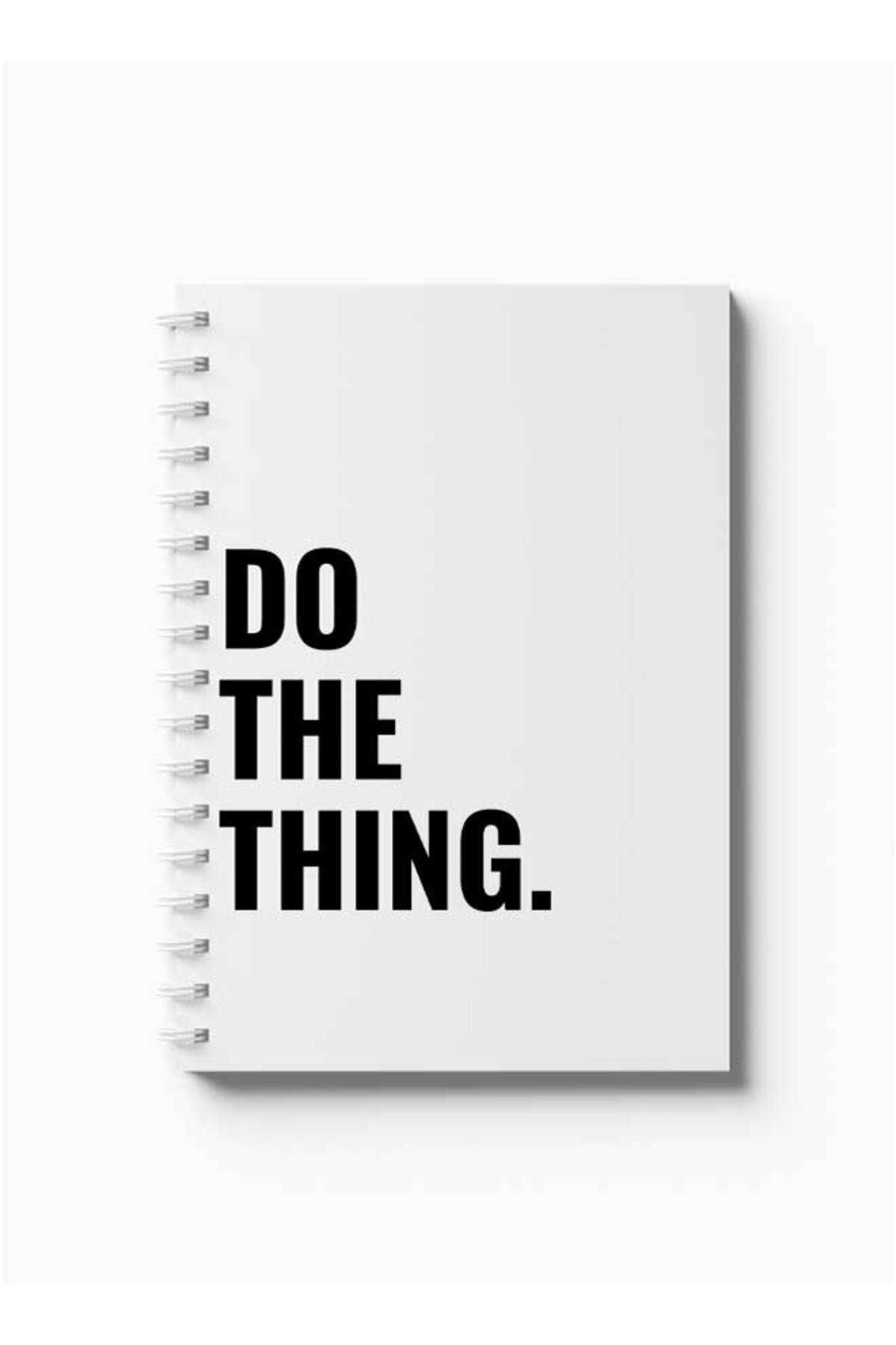 LOWHA-Spiral Notebook with Front and Back Hard Covers Featuring Do the Thing Design 5