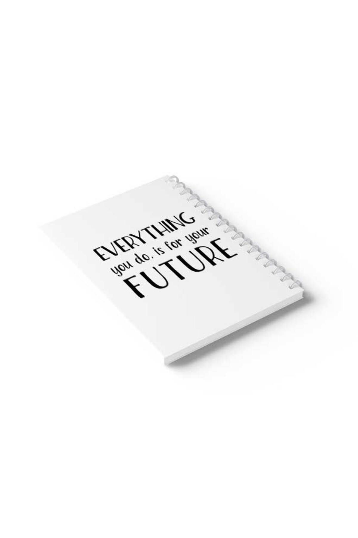 LOWHA-Spiral Notebook with Front and Back Hard Covers Featuring Everything You Do Design 6