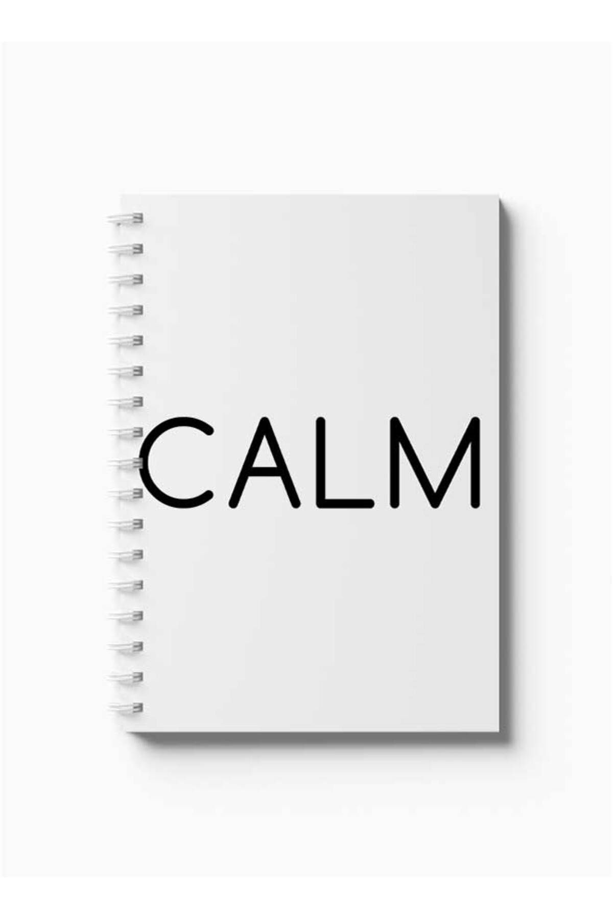 LOWHA-Spiral Notebook with Front and Back Hard Covers Featuring Calm Design 5