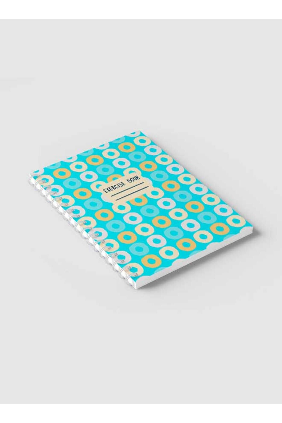 LOWHA-Spiral Notebook with Front and Back Hard Covers Featuring Seamlesss Circles Design 2