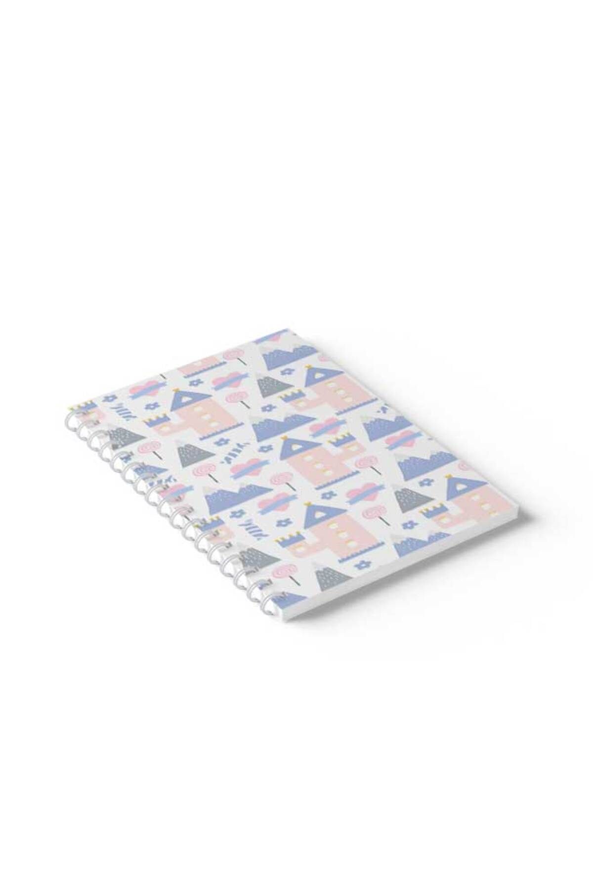 LOWHA-Spiral Notebook with Front and Back Hard Covers Featuring Shapes Design 2