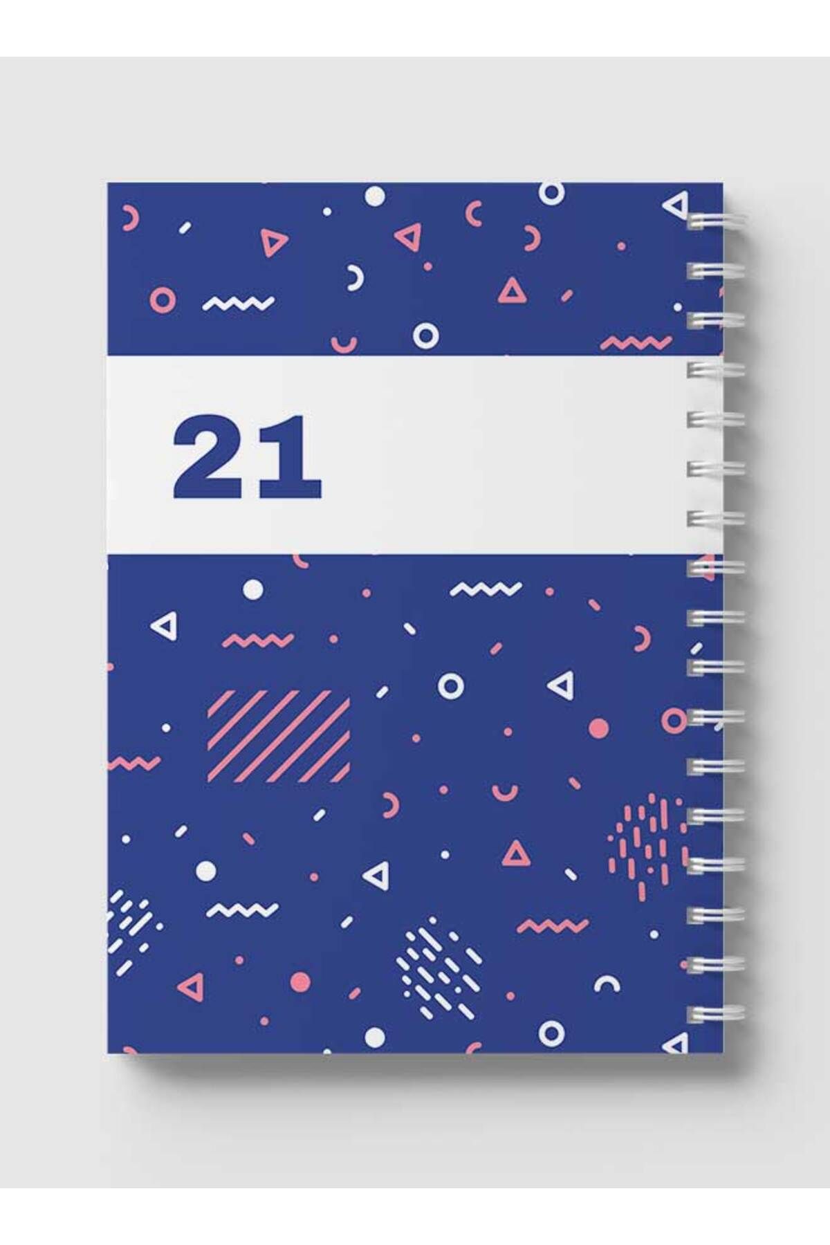 LOWHA-Spiral Notebook with Front and Back Hard Covers Featuring Modern Mix Shapes Design 5