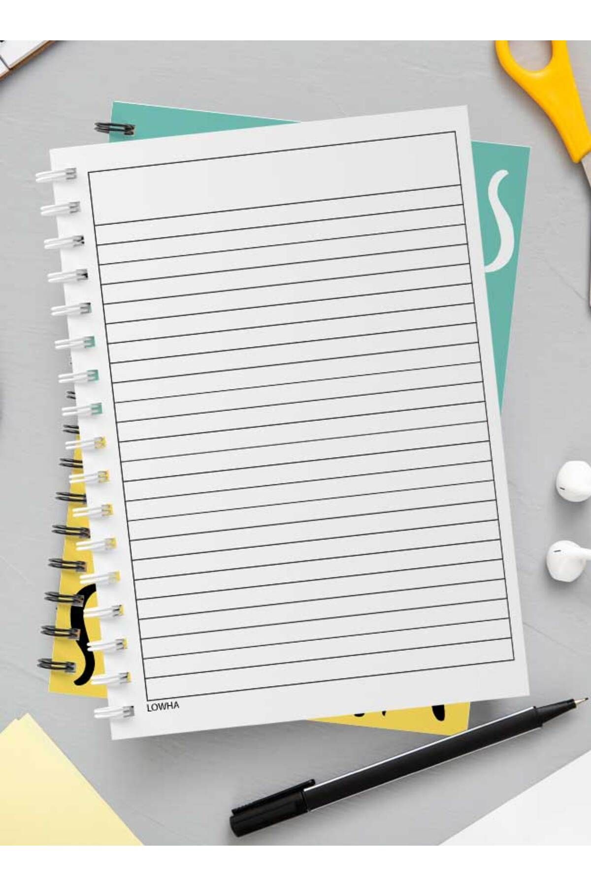 LOWHA-Spiral Notebook with Front and Back Hard Covers Featuring Warmness for You Text Design 3