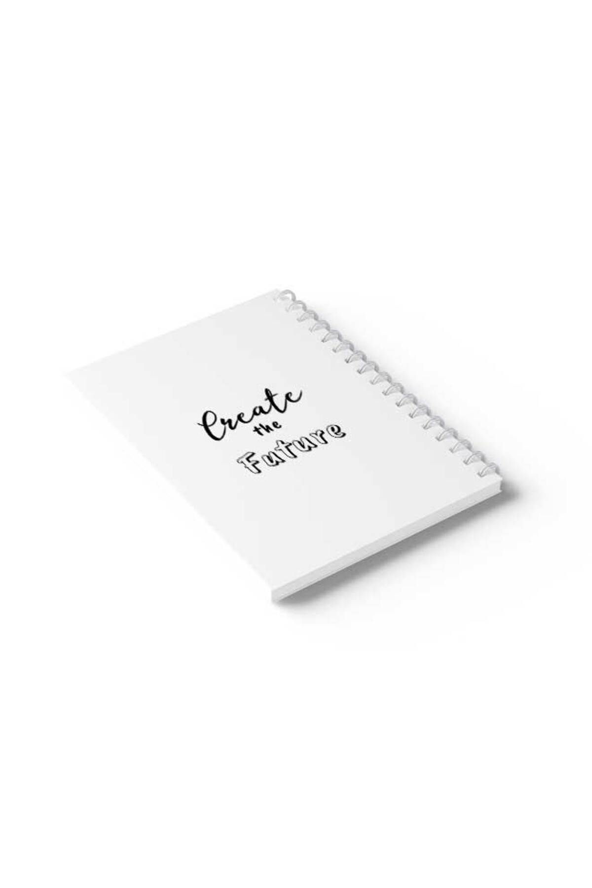 LOWHA-Spiral Notebook with Front and Back Hard Covers Featuring Create the Future Design 6