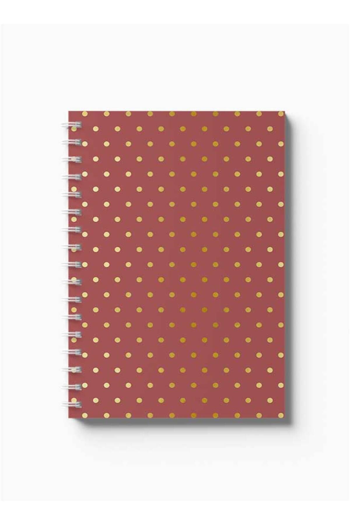LOWHA-Spiral Notebook with Front and Back Hard Covers Featuring Dots Design 5