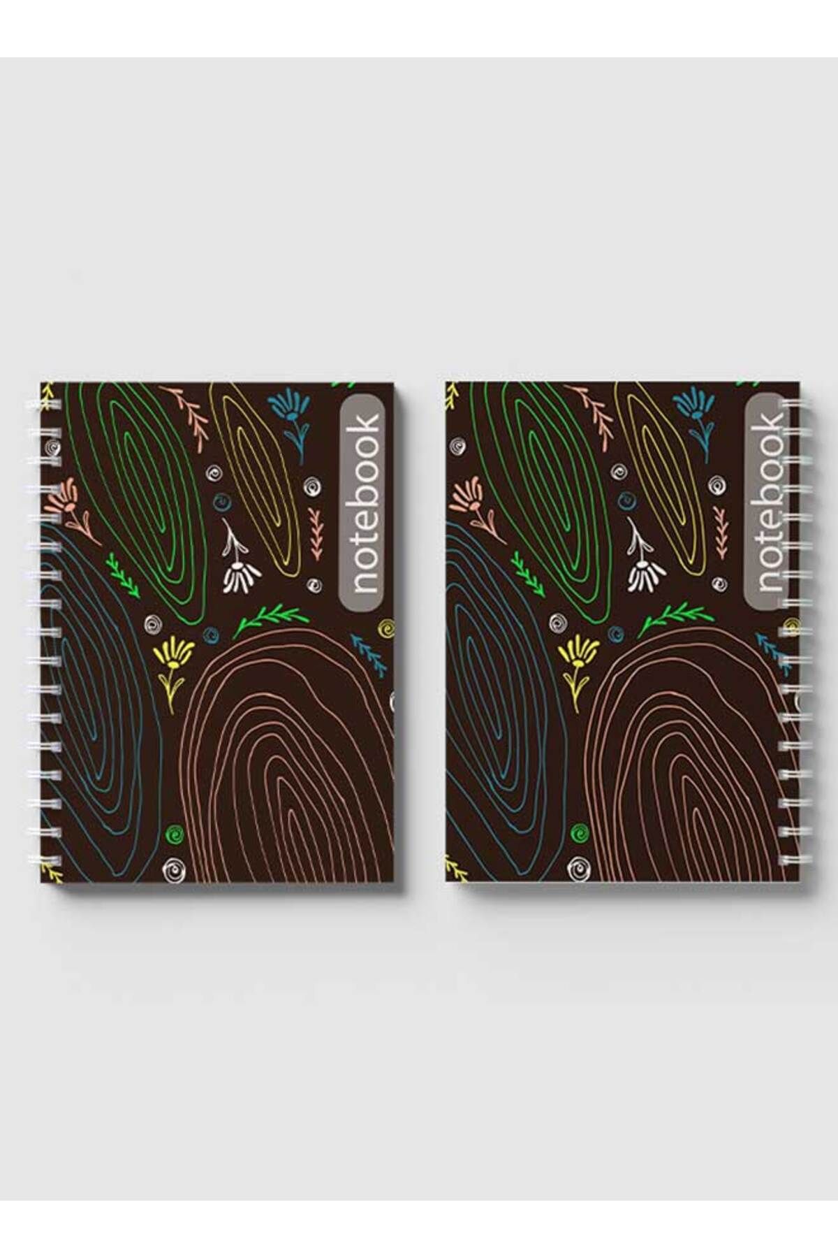 LOWHA-Spiral Notebook with Front and Back Hard Covers Featuring Modern Design 4