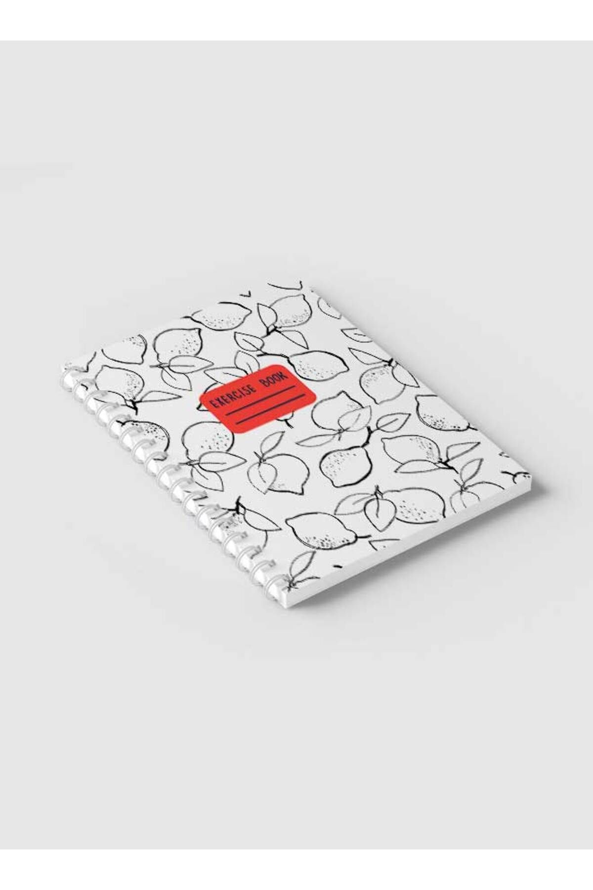 LOWHA-Spiral Notebook with Front and Back Hard Covers Featuring Colorless Lemon Design 2