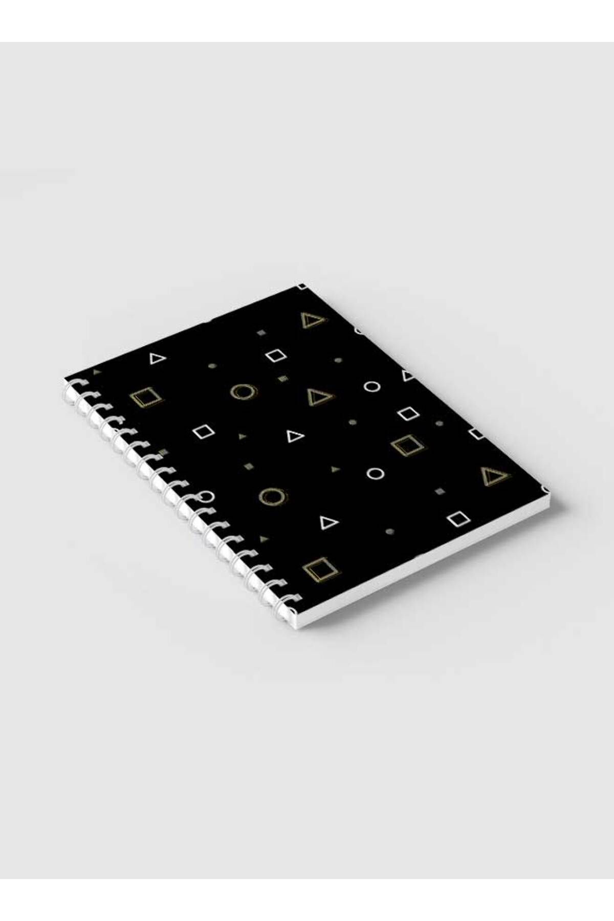 LOWHA-Spiral Notebook with Front and Back Hard Covers Featuring Squid Game Shapes Design 2