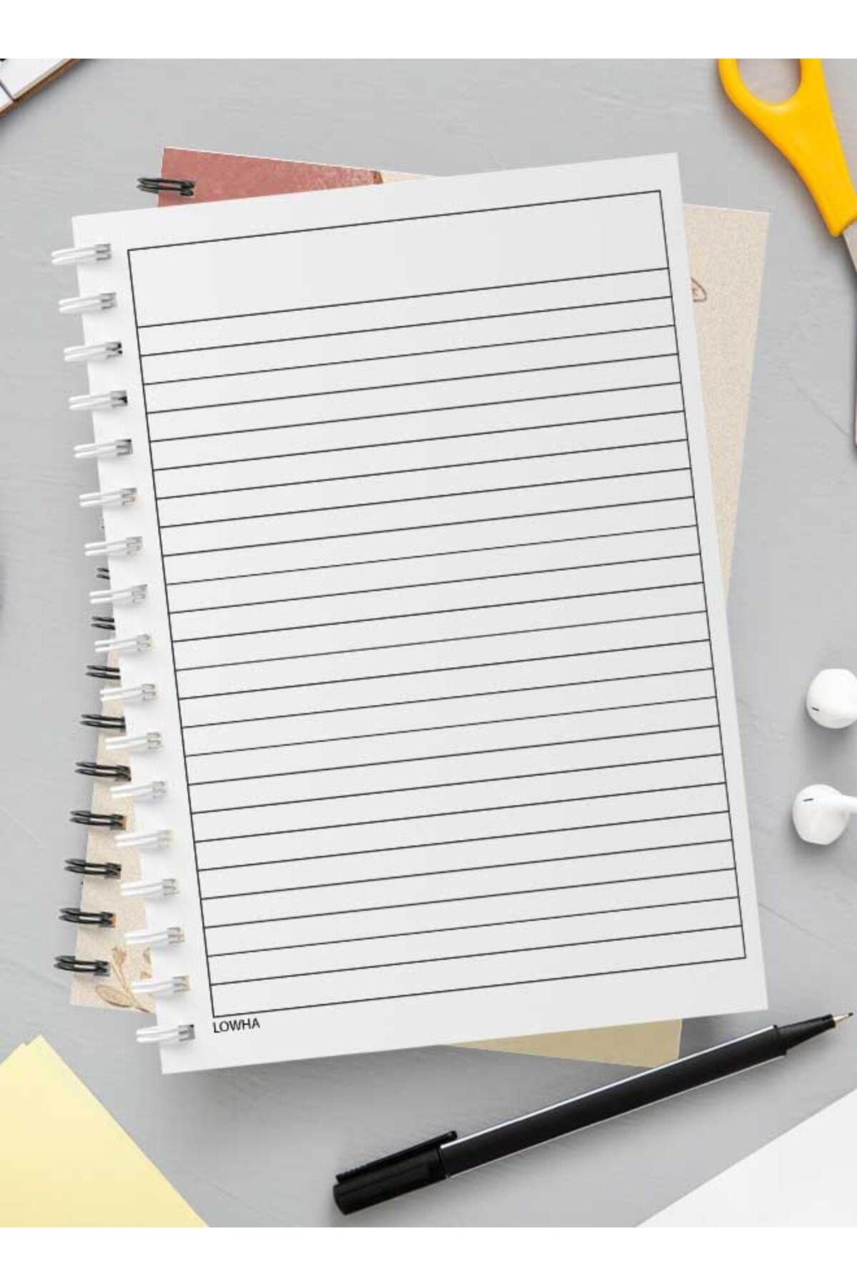 LOWHA-Spiral Notebook with Front and Back Hard Covers Featuring We Need A Little Crazy Design 3