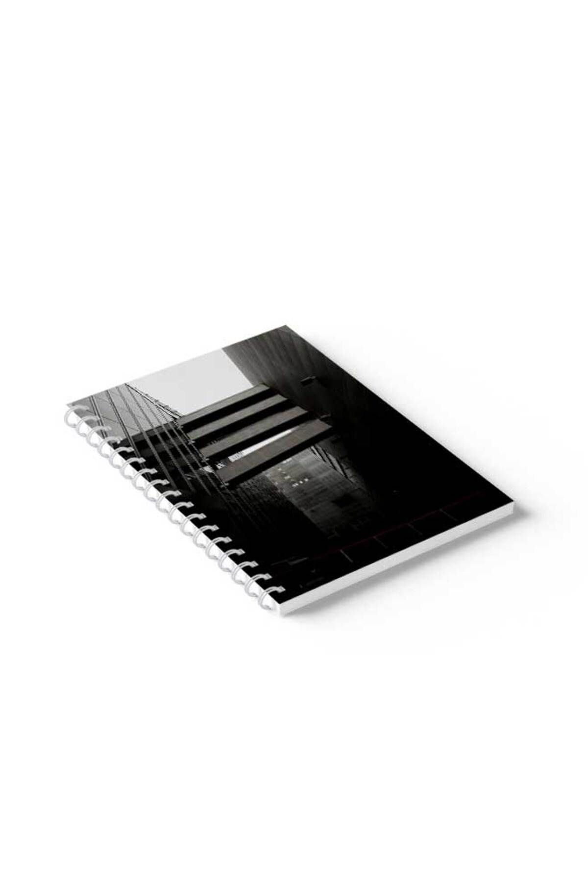 LOWHA-Spiral Notebook with Front and Back Hard Covers Featuring Aisles Design 2