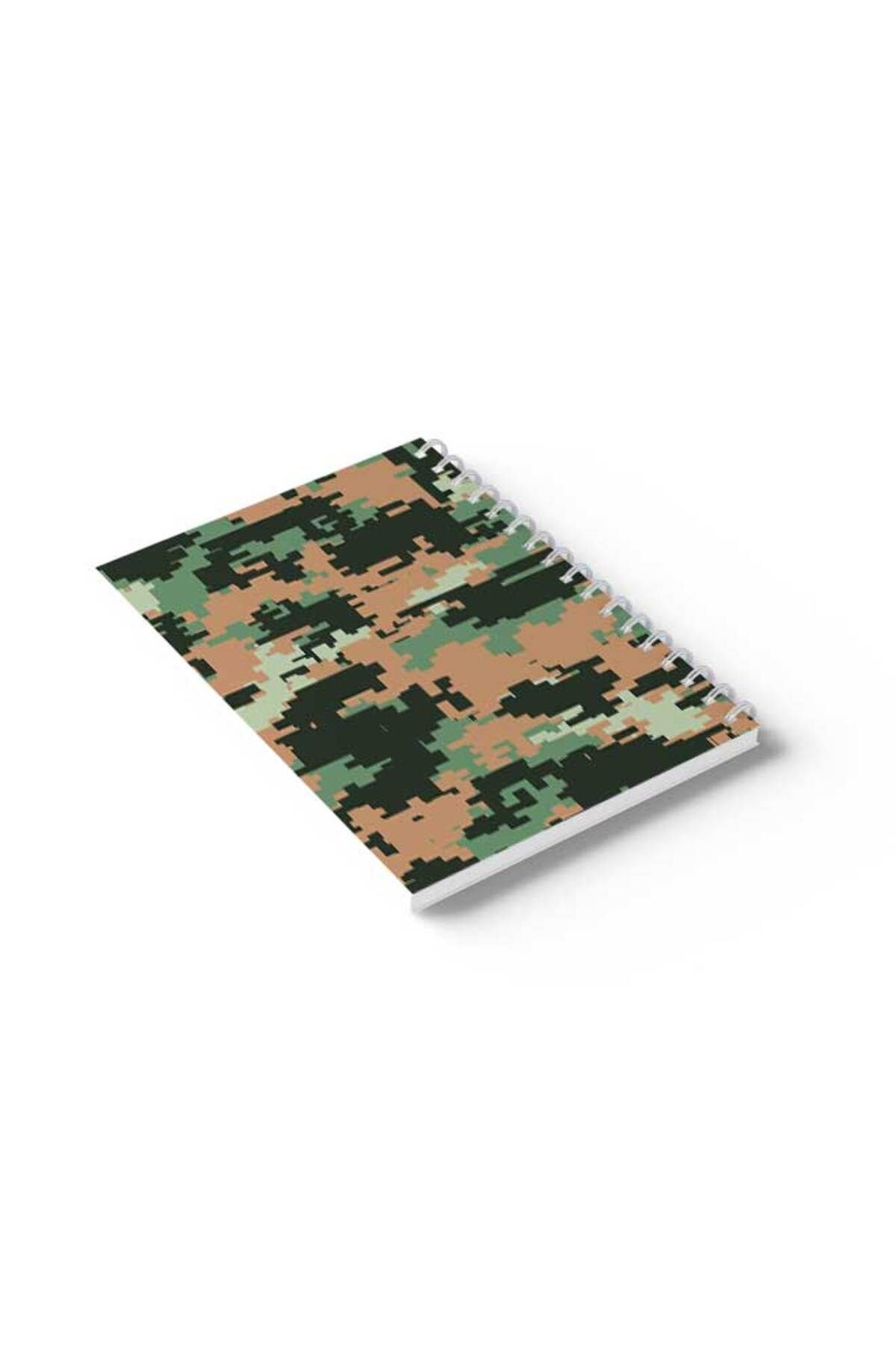 LOWHA-Spiral Notebook with Front and Back Hard Covers Featuring Pixels Design 6