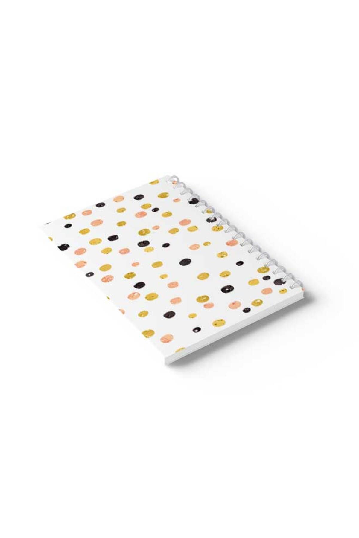 LOWHA-Spiral Notebook with Front and Back Hard Covers Featuring Dots Design 6
