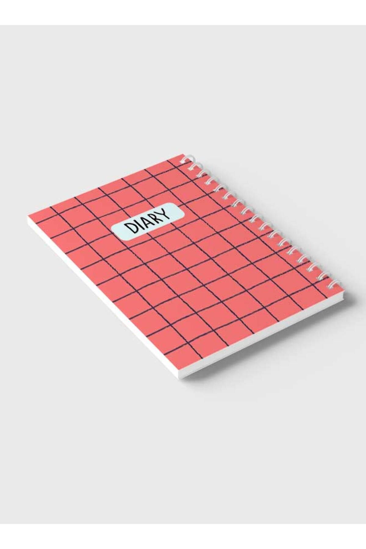 LOWHA-Spiral Notebook with Front and Back Hard Covers Featuring Grid Lines Design 6