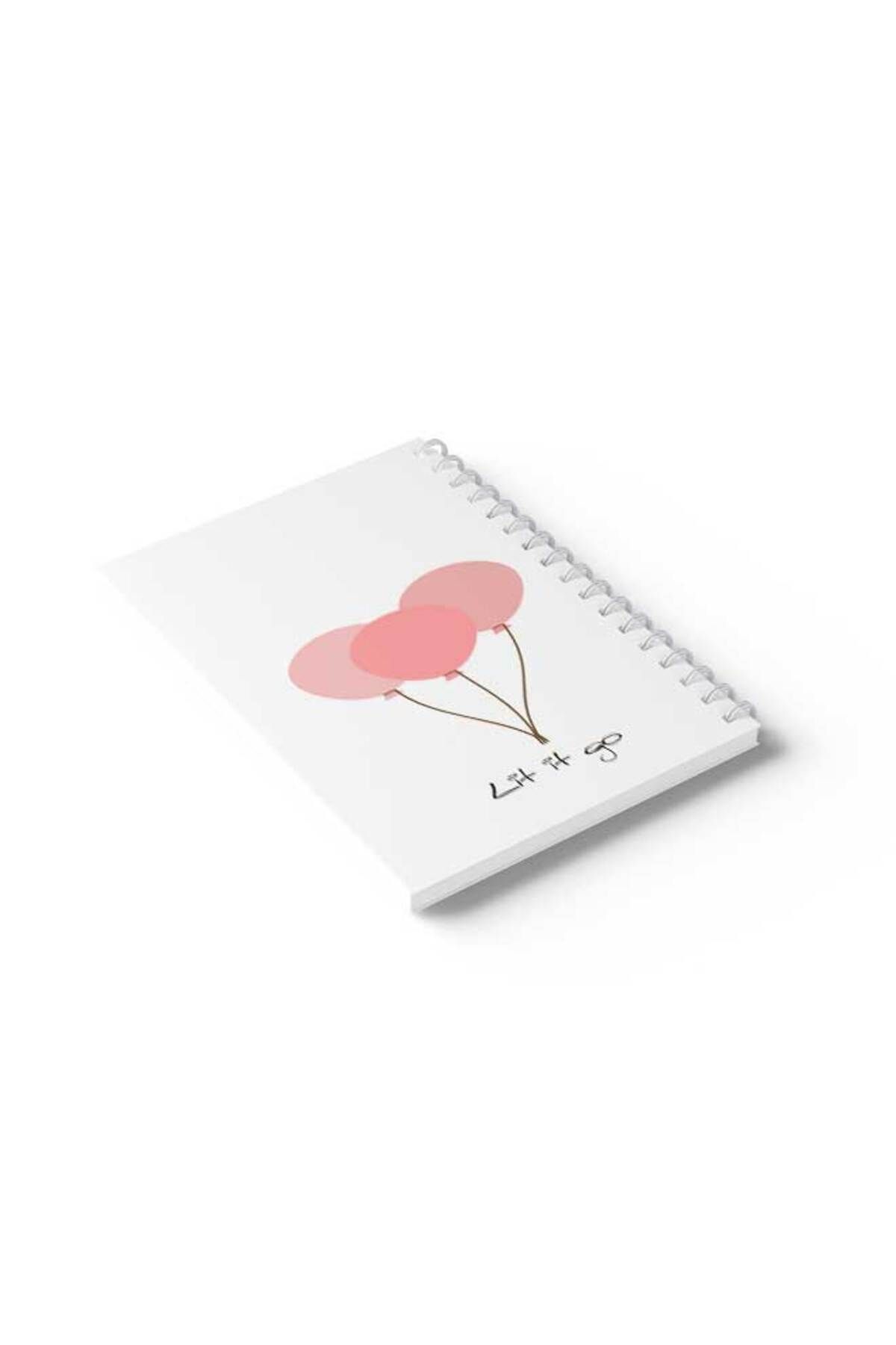 LOWHA-Spiral Notebook with Front and Back Hard Covers Featuring Lit It Go with Balloons Design 6