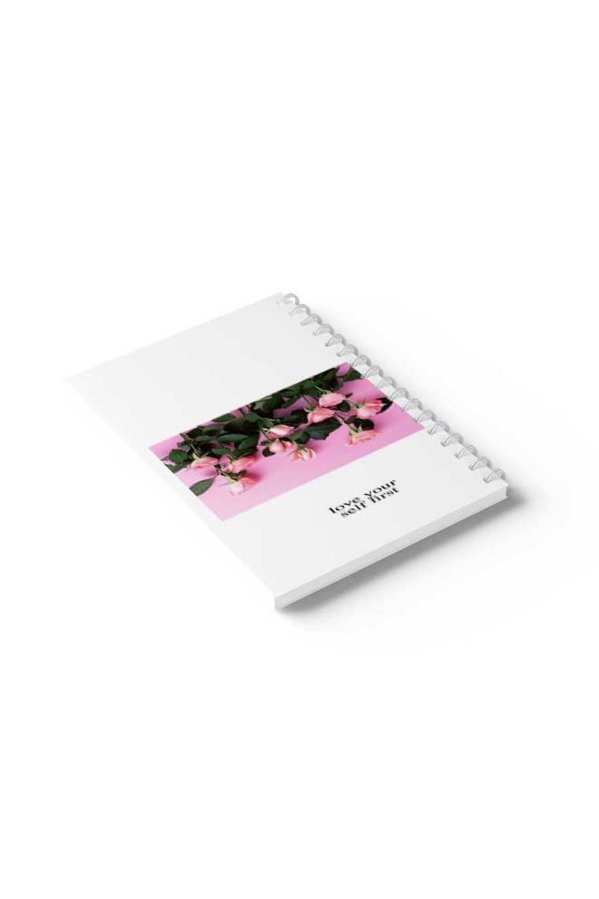 LOWHA-Spiral Notebook with Front and Back Hard Covers Featuring Love Yourself First Design 6