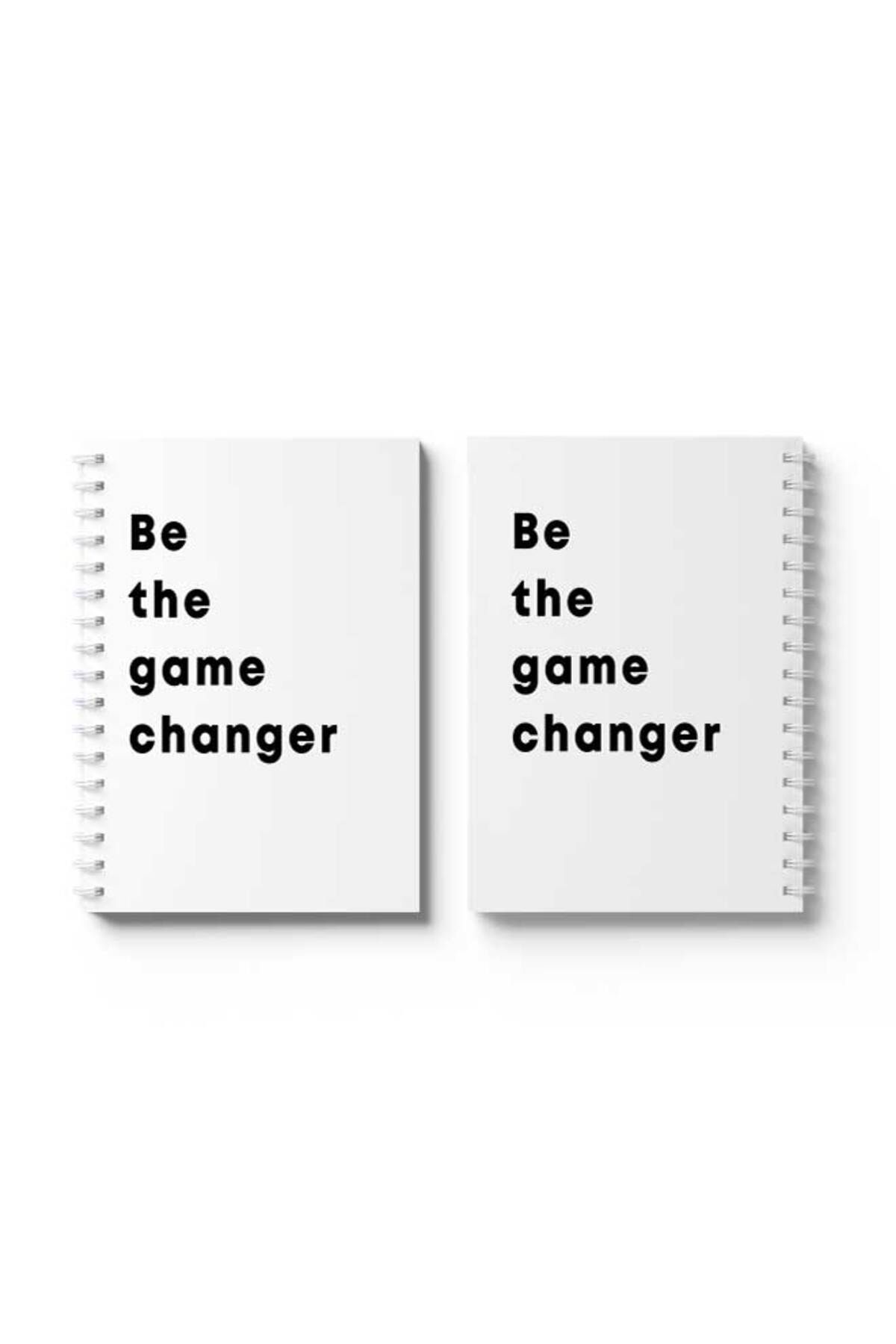 LOWHA-Spiral Notebook with Front and Back Hard Covers Featuring Be the Game Changer Design 4
