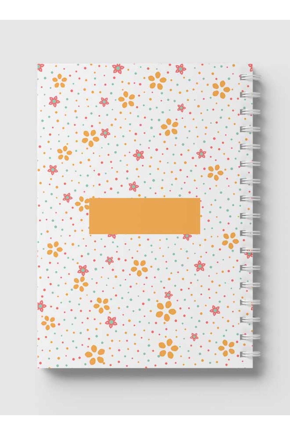 LOWHA-Spiral Notebook with Front and Back Hard Covers Featuring Dots & Stars Design 5