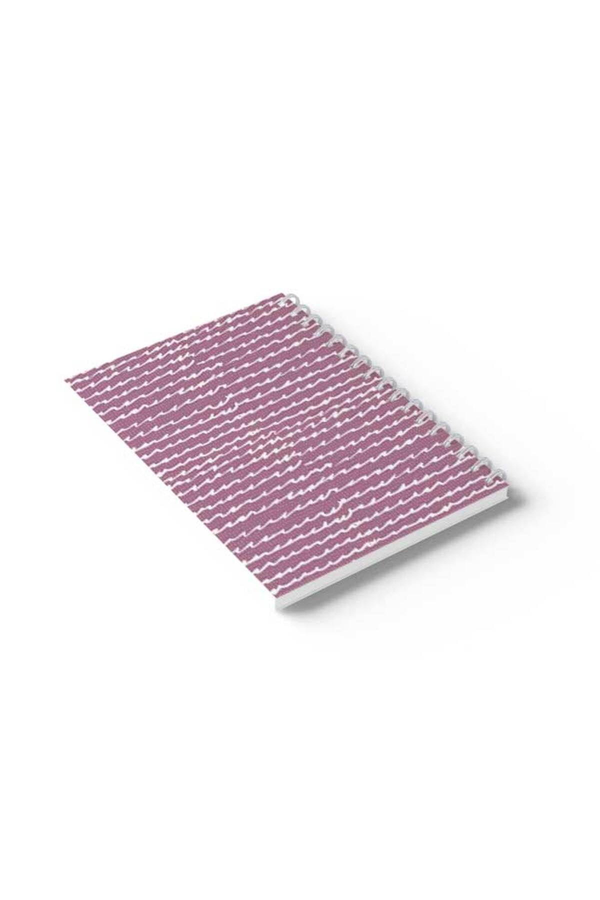 LOWHA-Spiral Notebook with Front and Back Hard Covers Featuring Twisted Lines Design 6