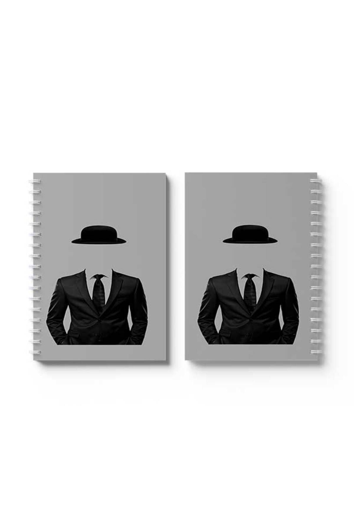 LOWHA-Spiral Notebook with Front and Back Hard Covers Featuring Invisible Man Design 4