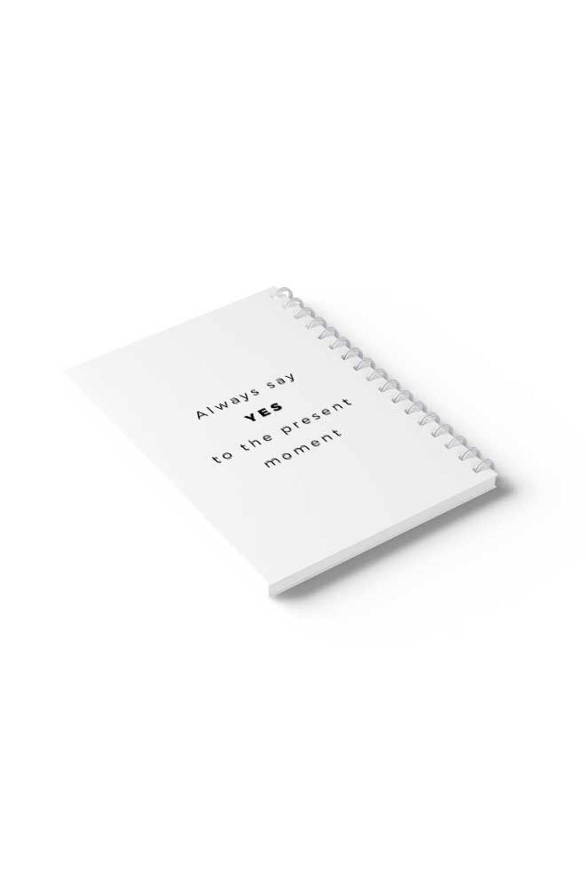 LOWHA-Spiral Notebook with Front and Back Hard Covers Featuring Always Say Yes Design 6