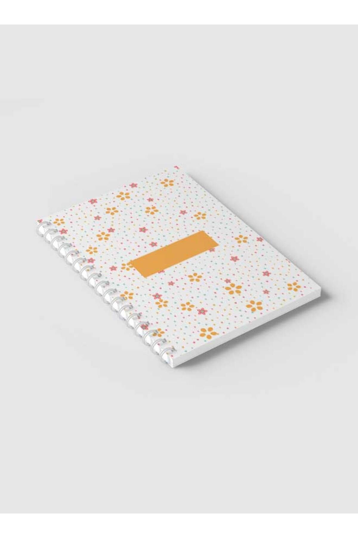 LOWHA-Spiral Notebook with Front and Back Hard Covers Featuring Dots & Stars Design 2
