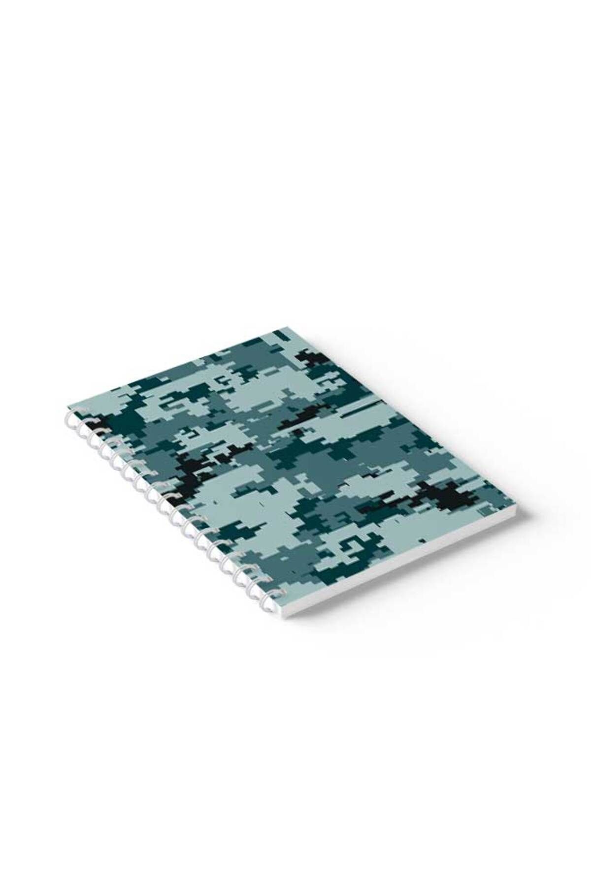 LOWHA-Spiral Notebook with Front and Back Hard Covers Featuring Pixels Design 2