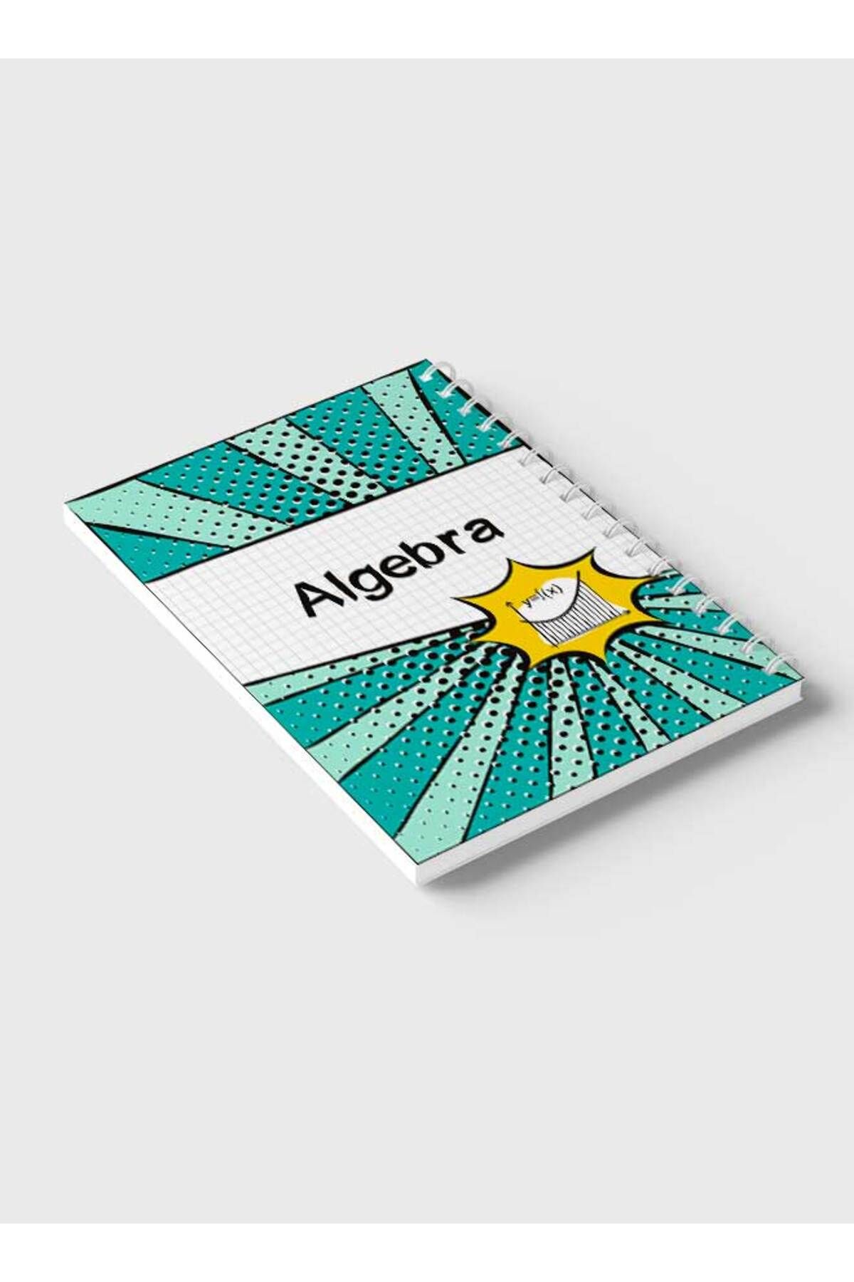 LOWHA-Spiral Notebook with Front and Back Hard Covers Featuring Algebra Dots Design 6