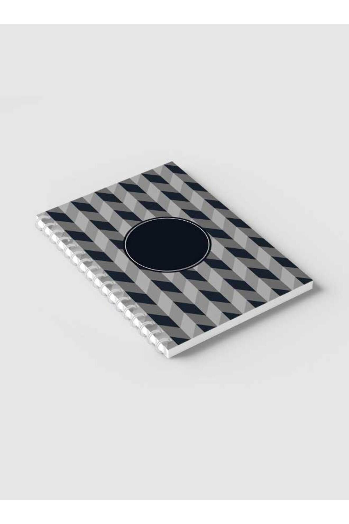 LOWHA-Spiral Notebook with Front and Back Hard Covers Featuring Polygonal Style Design 2
