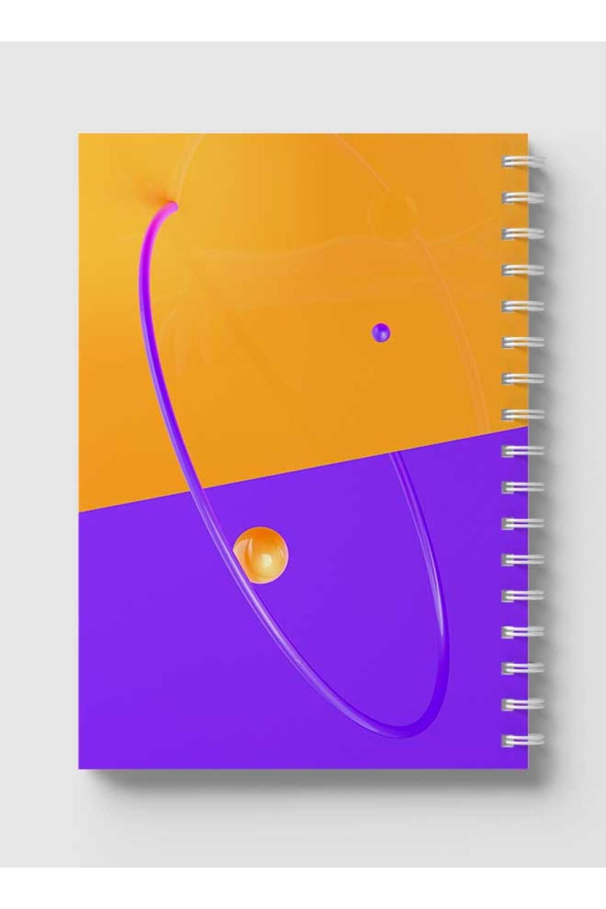 LOWHA-Spiral Notebook with Front and Back Hard Covers Featuring D Sphere Design 5