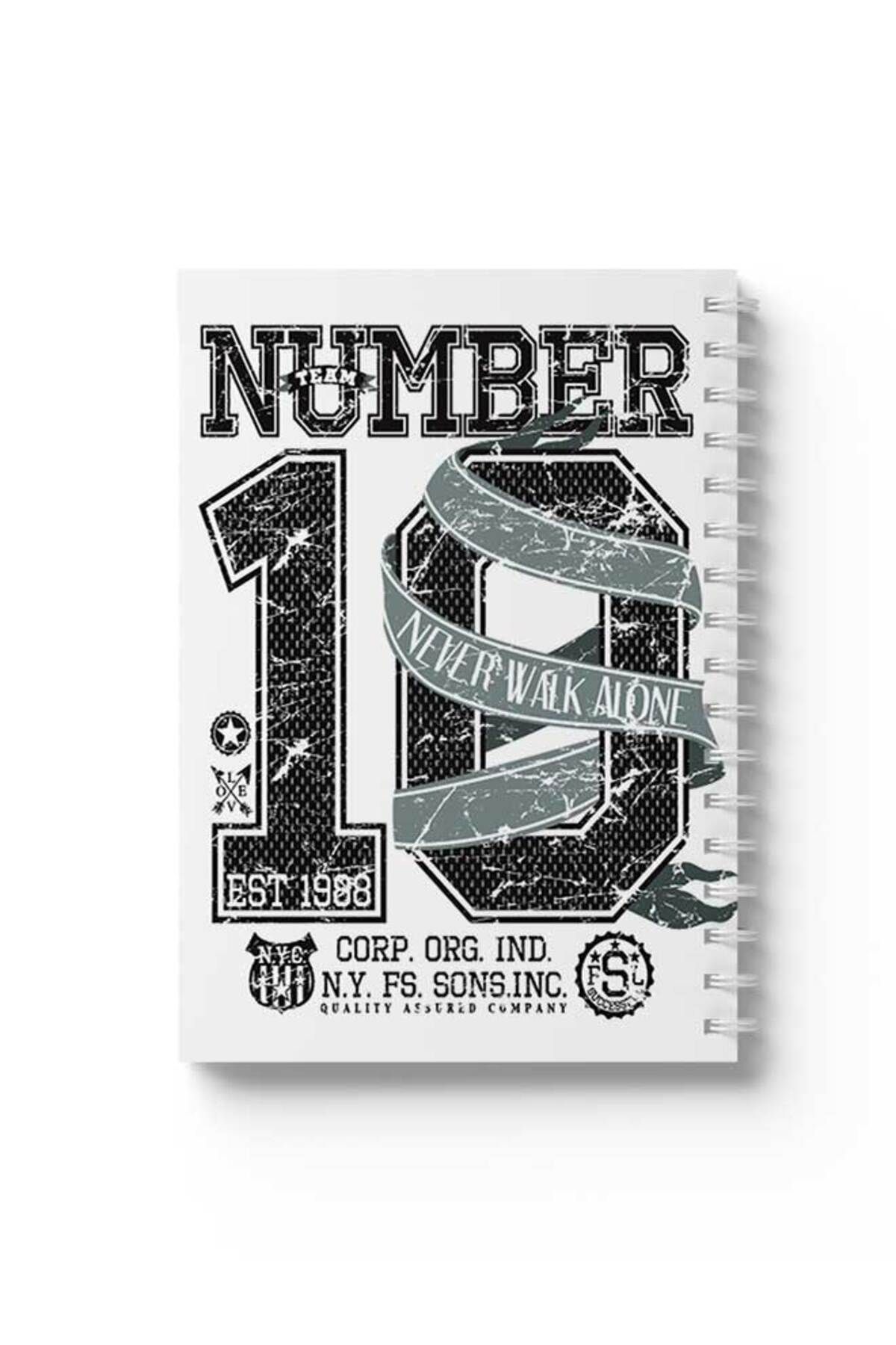 LOWHA-Spiral Notebook with Front and Back Hard Covers Featuring Never Walk Alone Design 1