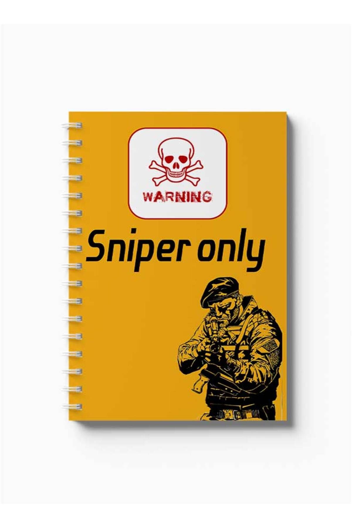 LOWHA-Spiral Notebook with Front and Back Hard Covers Featuring Warning Design 5