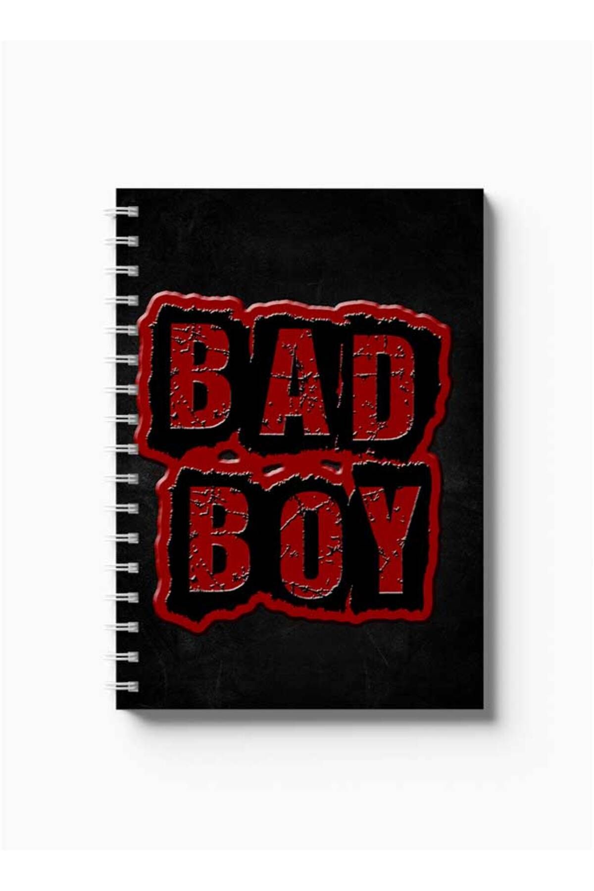 LOWHA-Spiral Notebook with Front and Back Hard Covers Featuring Bad Boy Design 5