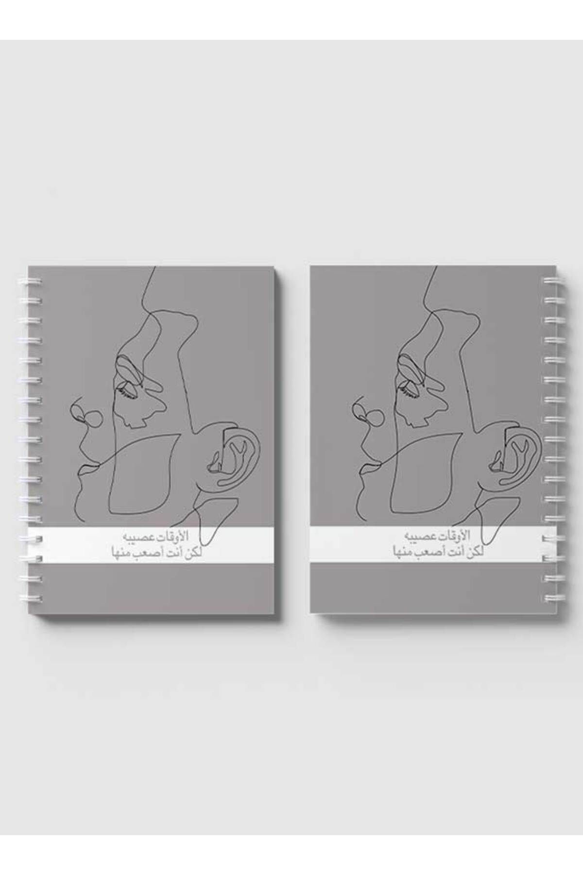 LOWHA-Spiral Notebook with Front and Back Hard Covers Featuring Hard Times Design 4