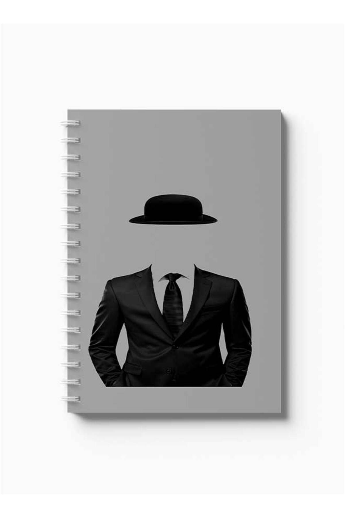 LOWHA-Spiral Notebook with Front and Back Hard Covers Featuring Invisible Man Design 5