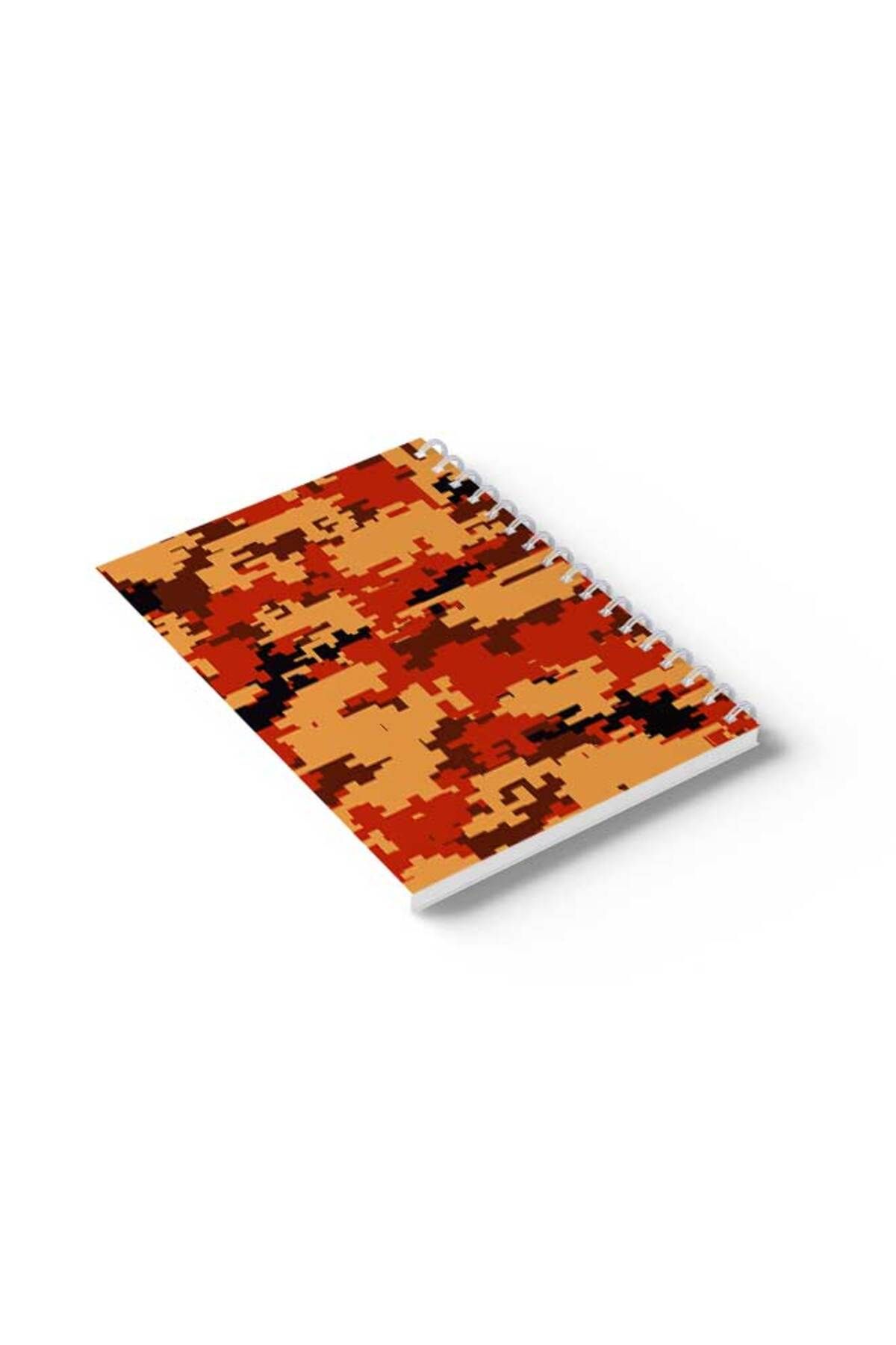 LOWHA-Spiral Notebook with Front and Back Hard Covers Featuring Pixels Design 6