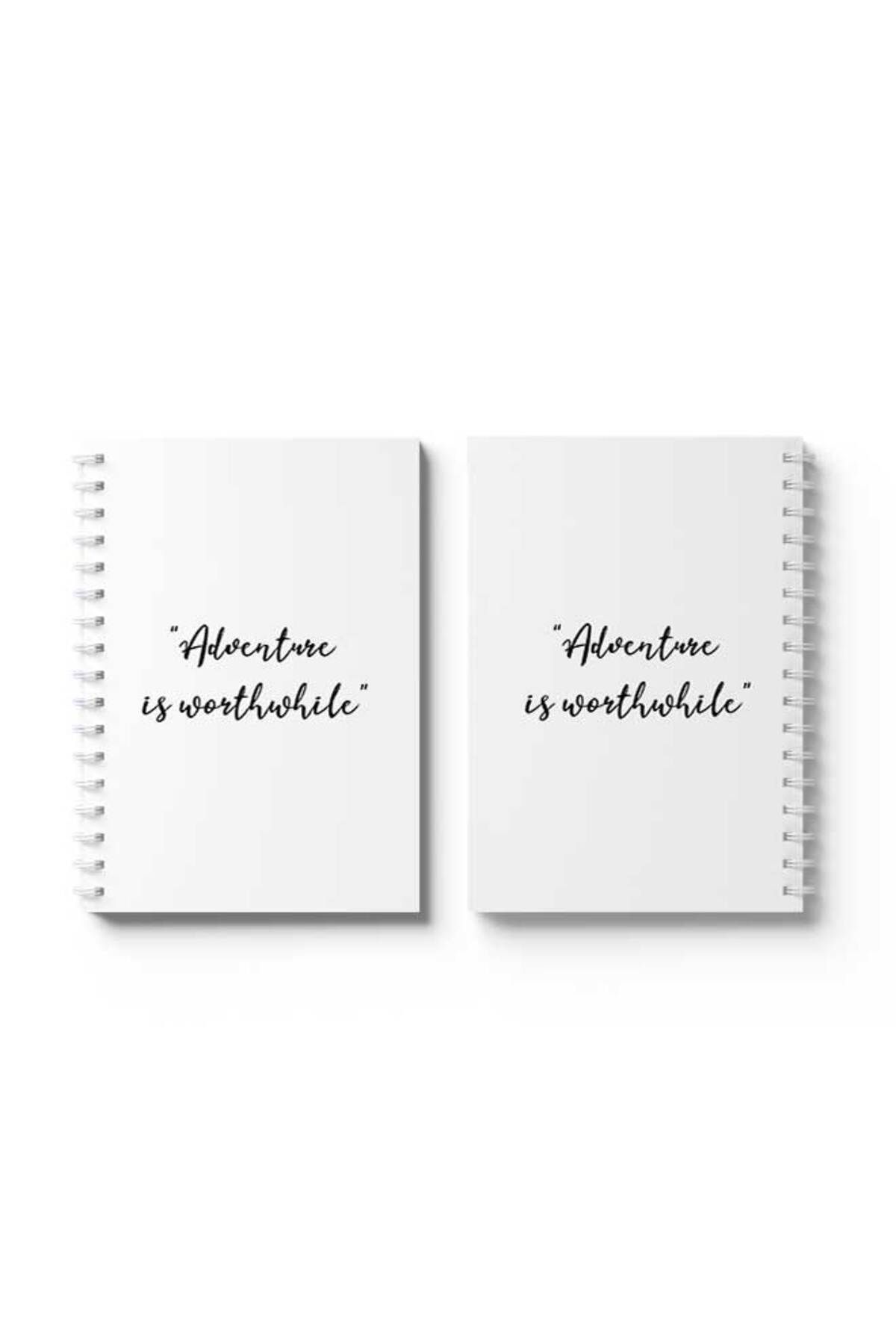 LOWHA-Spiral Notebook with Front and Back Hard Covers Featuring Adventure Design 4