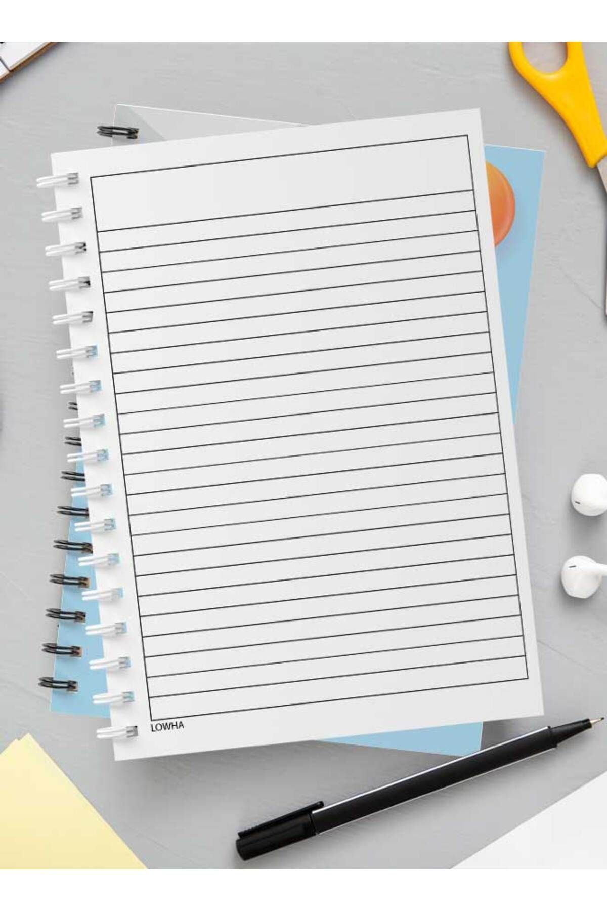 LOWHA-Spiral Notebook with Front and Back Hard Covers Featuring Circular Gradient Design 3