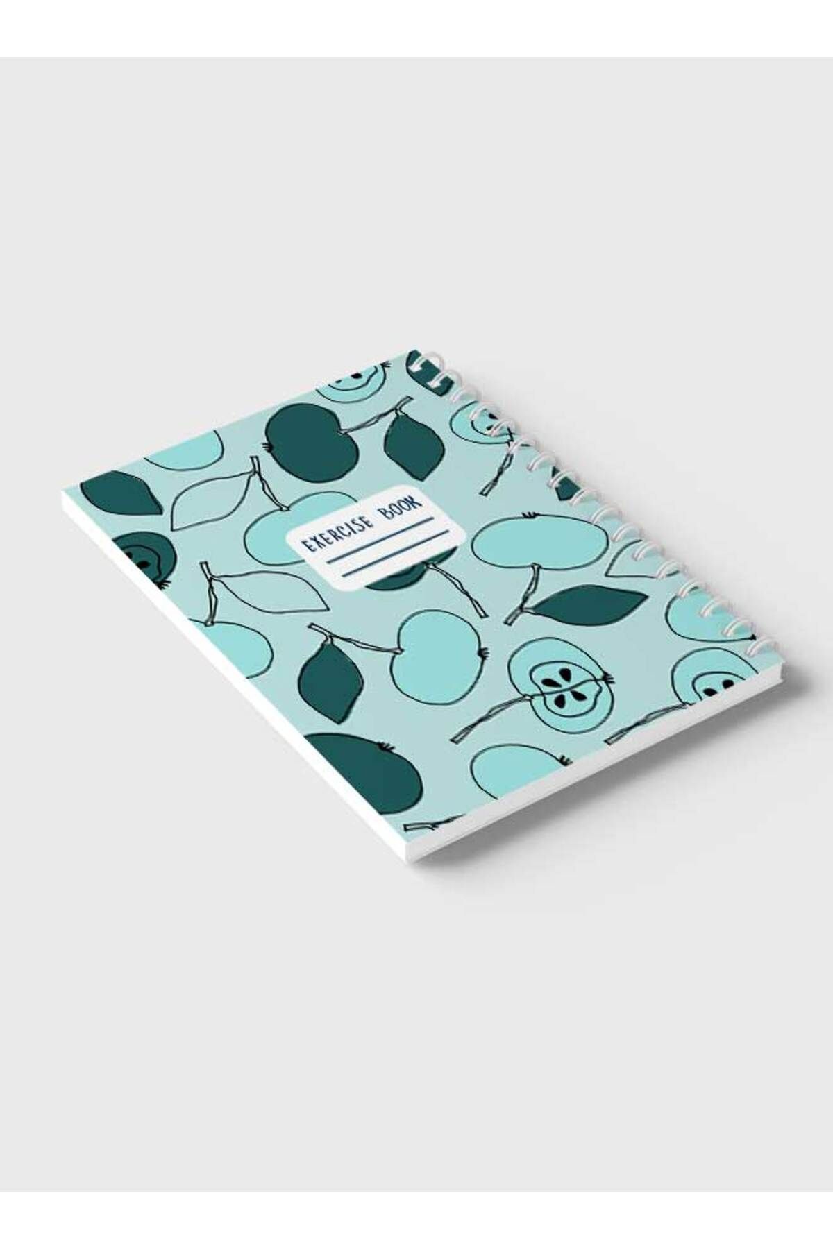 LOWHA-Spiral Notebook with Front and Back Hard Covers Featuring Apples Seamless Design 6
