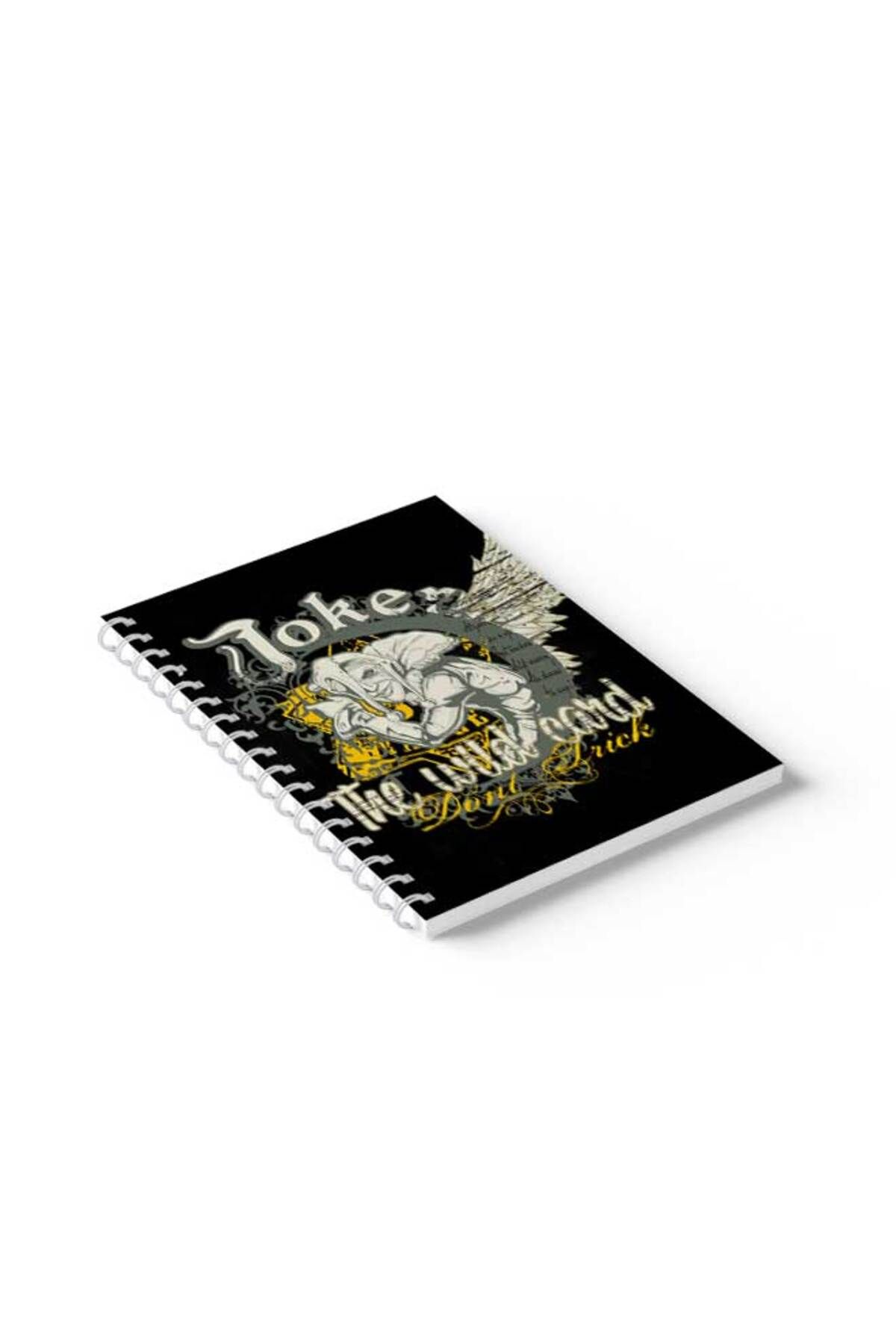 LOWHA-Spiral Notebook with Front and Back Hard Covers Featuring Joker the Wild Card Design 2