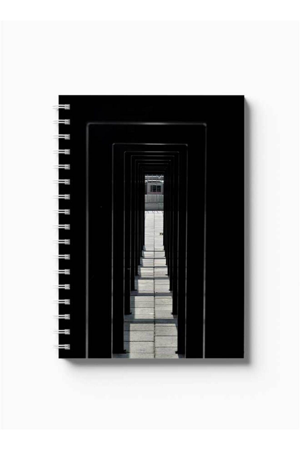 LOWHA-Spiral Notebook with Front and Back Hard Covers Featuring Exit Design 5