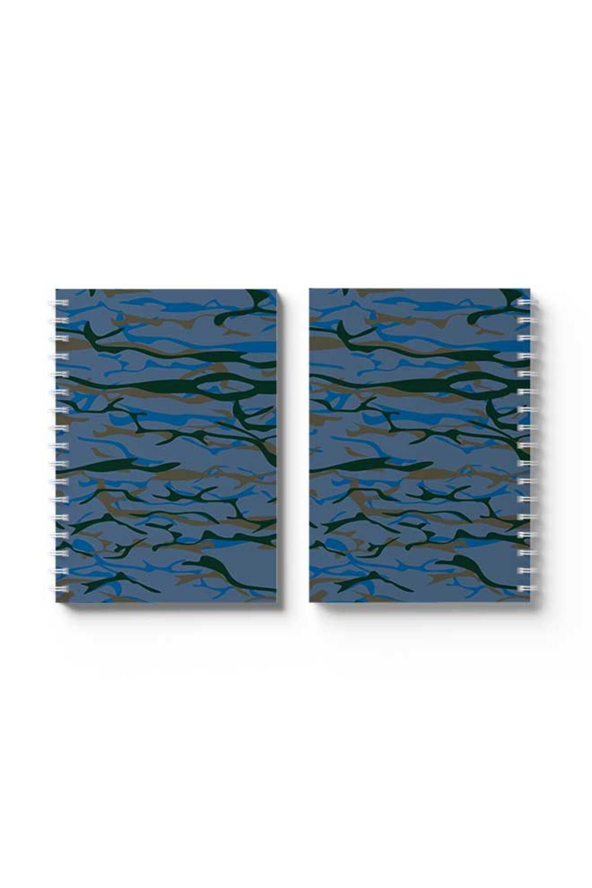 LOWHA-Spiral Notebook with Front and Back Hard Covers Featuring Shapes Design 4