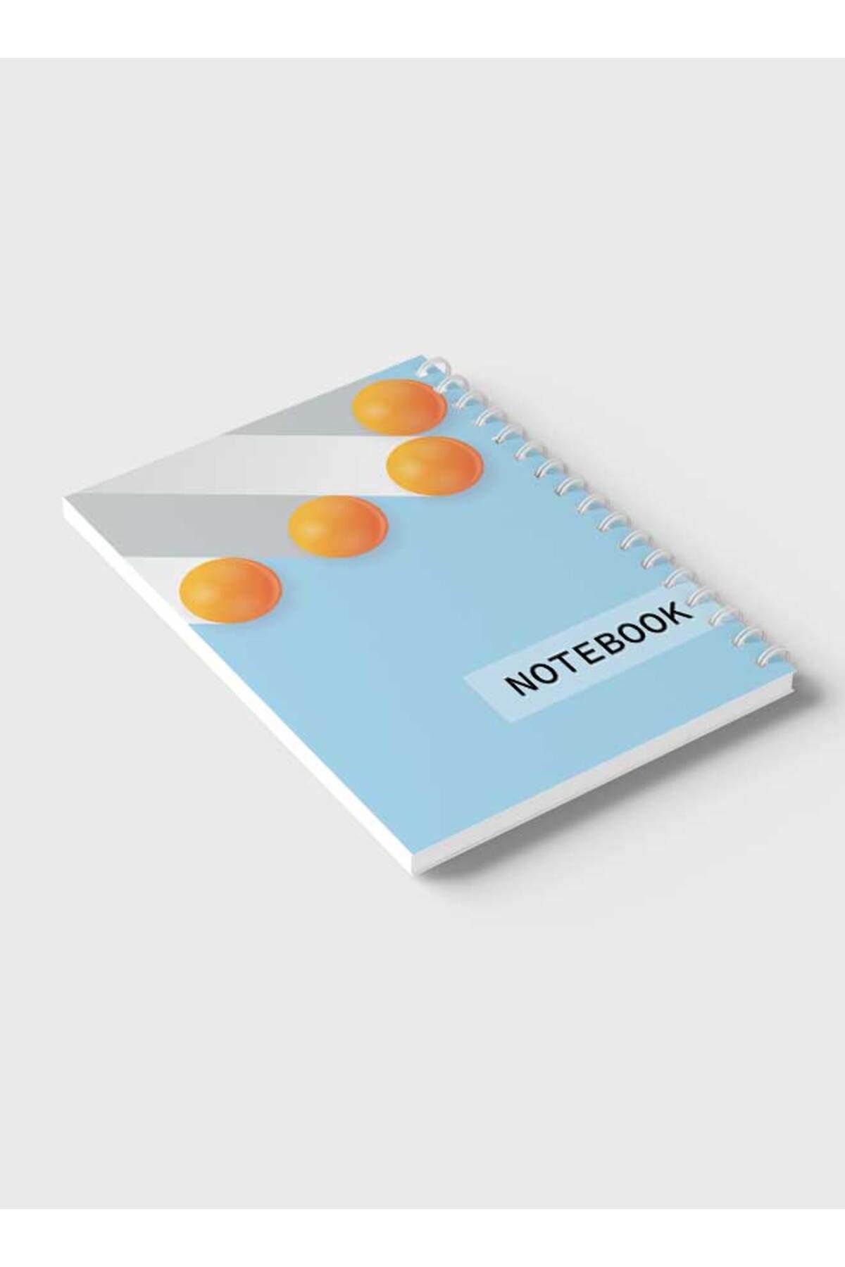 LOWHA-Spiral Notebook with Front and Back Hard Covers Featuring Circular Gradient Design 6