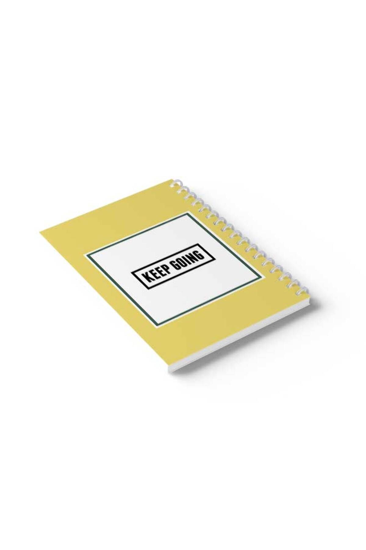 LOWHA-Spiral Notebook with Front and Back Hard Covers Featuring Keep Going Design 6